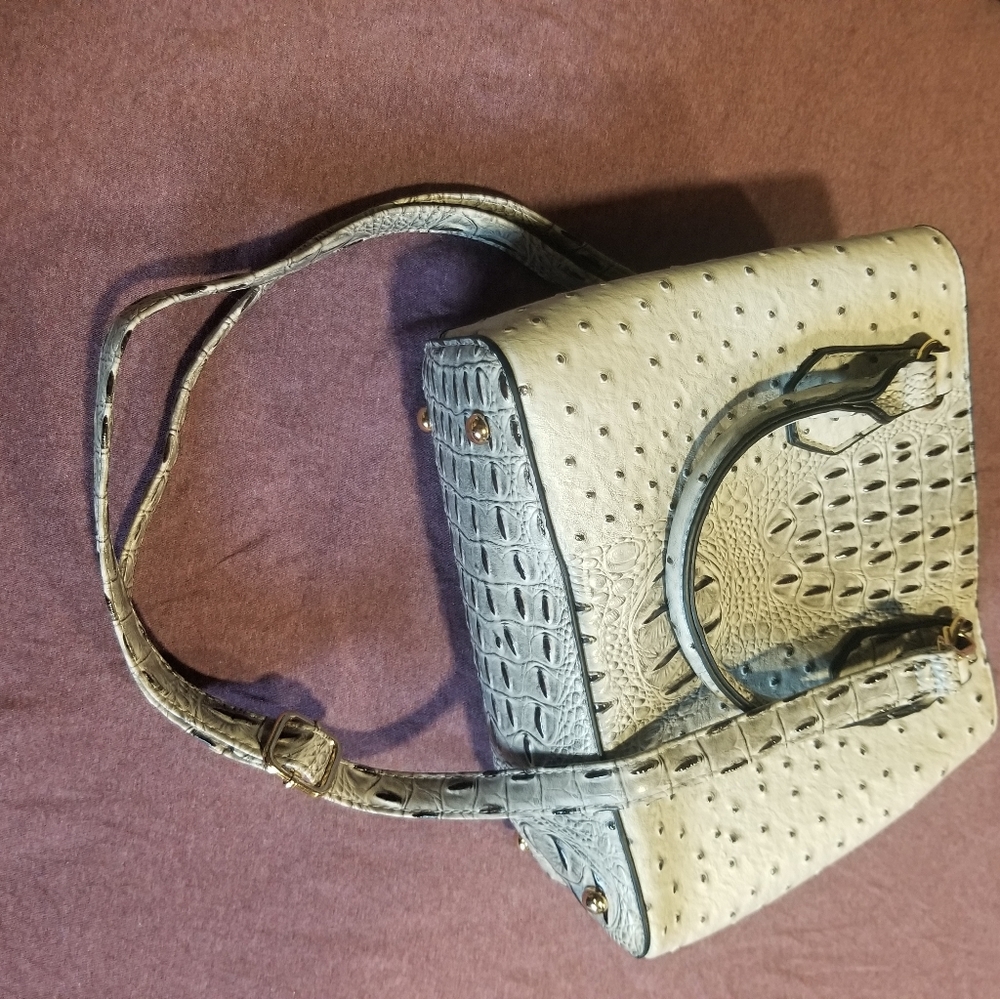 White and black purse